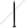 thumbnail image 1 of Miumaeov Cable Railing Post 30°-drilled Stair Post 36"x2"x2" Adjustable Top Angle Line Post Top Mount Stainless Steel Black Finish Wood Concrete Level Deck (1Pc), 1 of 9