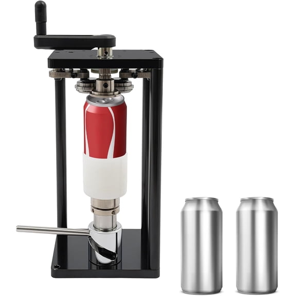 Miumaeov Can Sealer Machine Manual, Commercial Can Sealing Machine for Soda Aluminum PET Cans, Hand Rotary Sealer 2.17 Inch Diameter, Adjustable Height 4.5-6.6 Inch