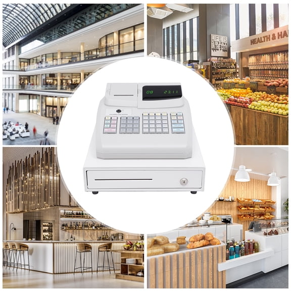 Miumaeov Cash Management System, Cash Register Drawer with Money Clips and Bill and Coin Compartments, Pos System Cash Register for Small Business/Retail/Restaurant