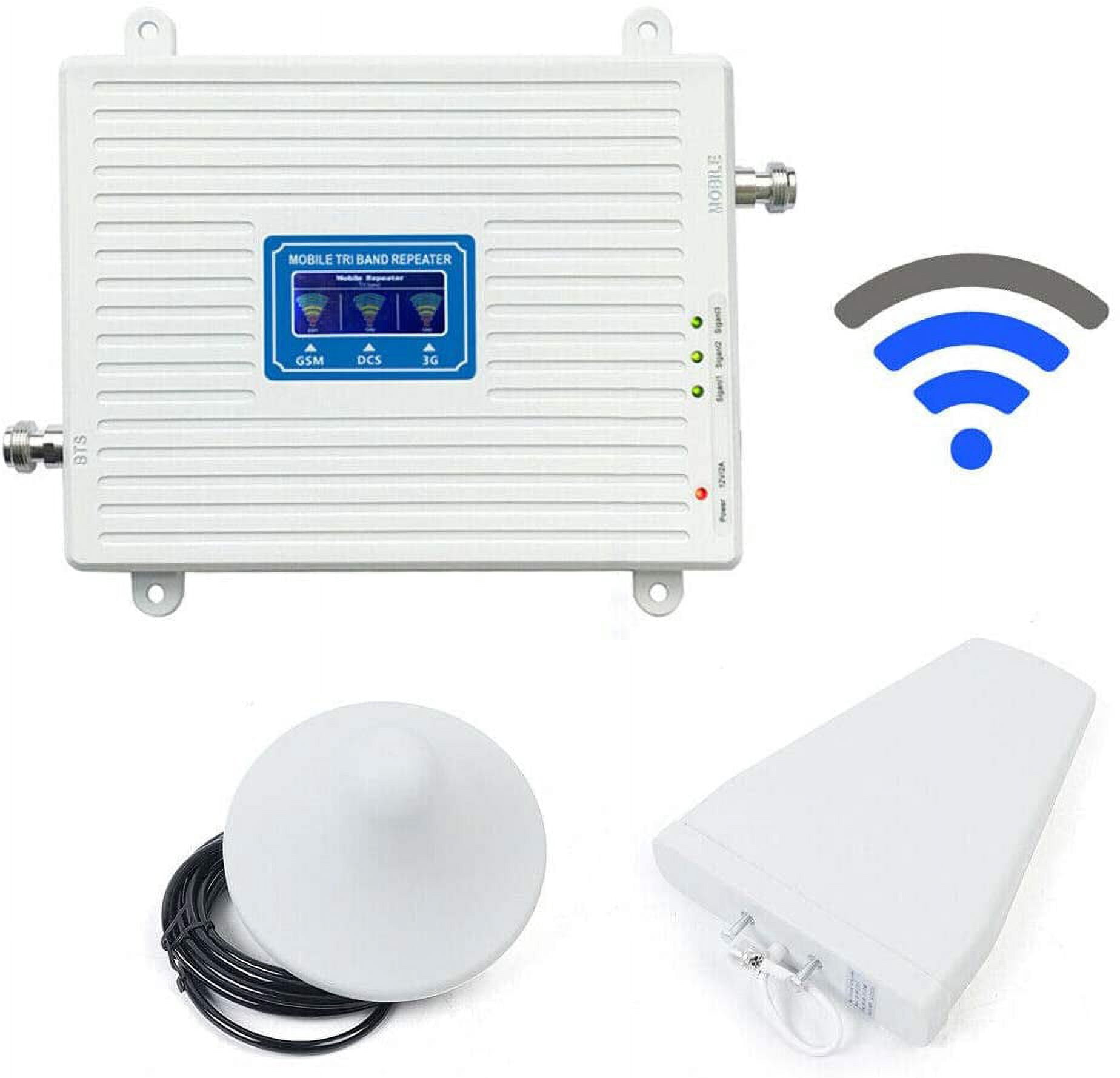 Miumaeov Cell Phone Signal Booster 900/1800/2100MHz 2G/3G/4G Tri Band Amplifier Repeater