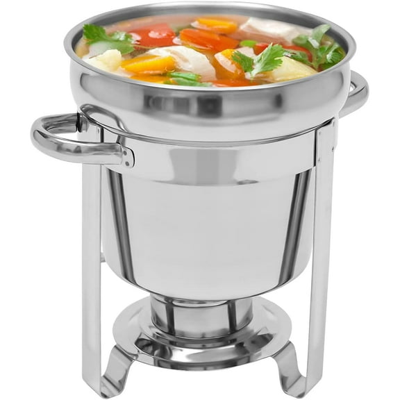 Miumaeov Chafing Dish Sets Round Buffet Catering Restaurant Food Chafer Warmer 7.4 Quart