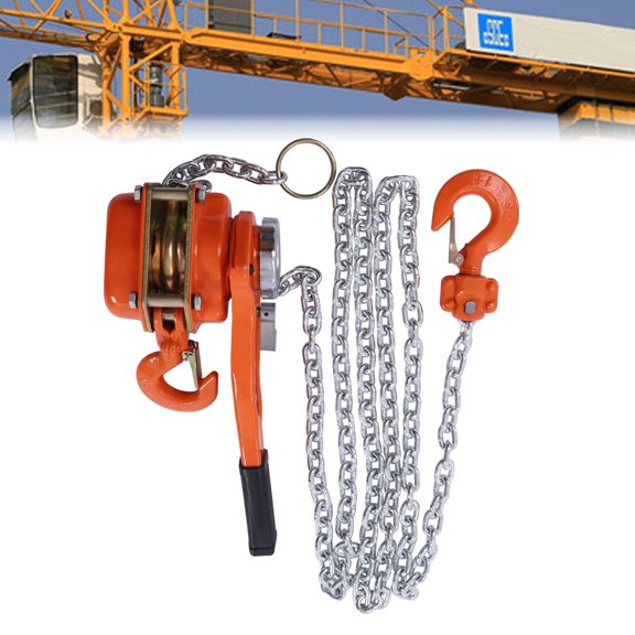 Miumaeov Chain Hoist 1650LBS 10 FT Lift Lever Block Chain Hoist 3/4 Ton Chain Ratchet Come Along Lift Puller Portable