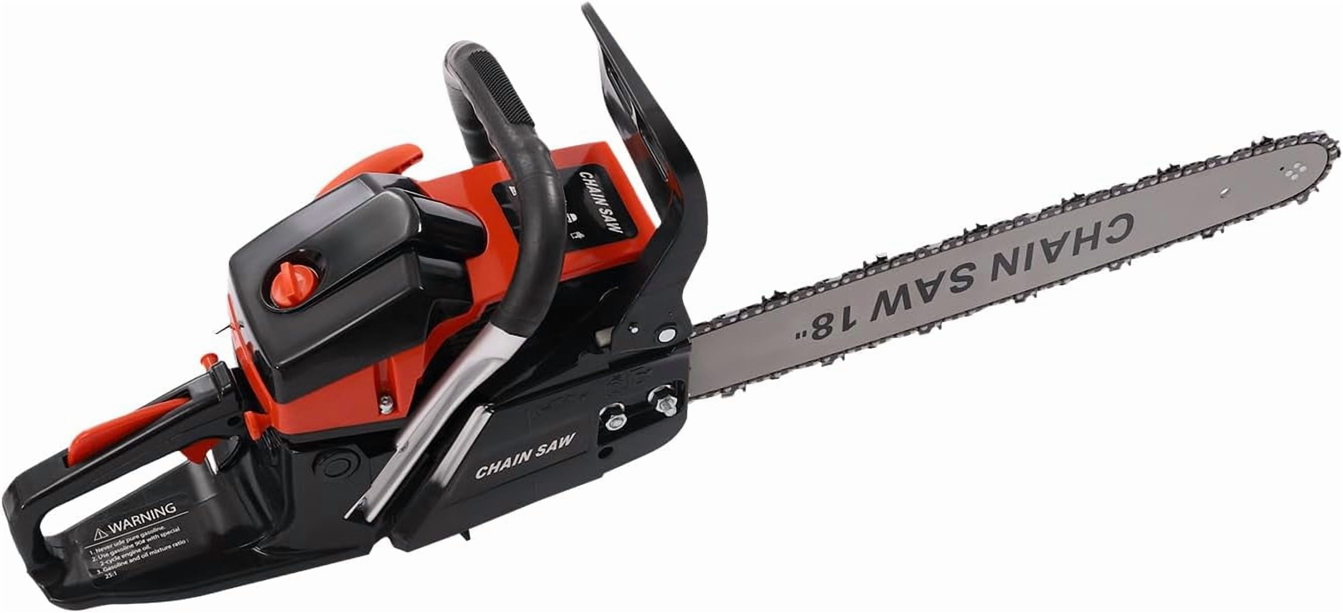 Miumaeov Chainsaw 18 inch Gas Powered, 58CC 4.4HP Handheld Cordless Gasoline Chain Saws 2-Stroke, Chainsaw for Trees Wood Forest Cutting