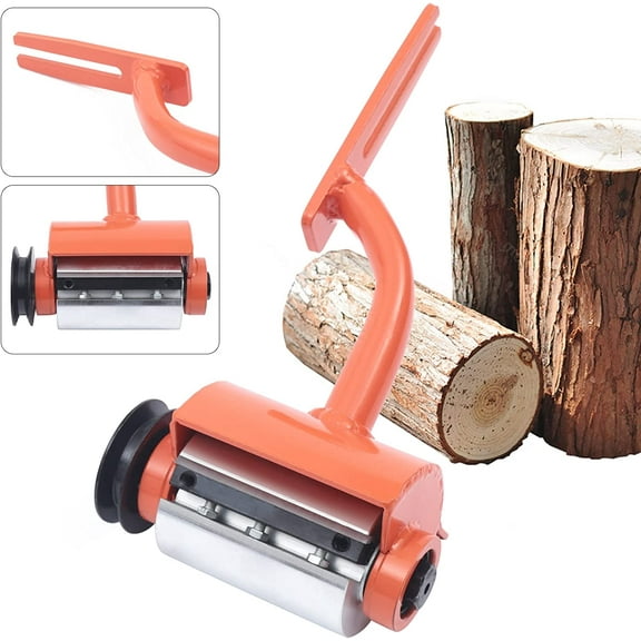 Miumaeov Chainsaw Log Peeling Machine Attachment, 5" Orange Log Peeler Log Debarking Tool for Debarking Attachment Timber Peeler