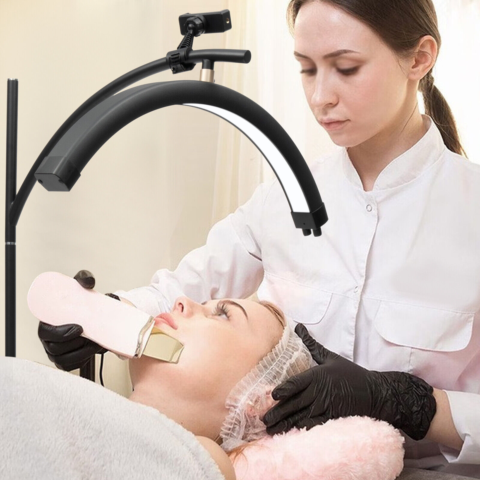 Miumaeov Circular Arc Vertical Half Moon Lamp Lash Light Esthetician Light for Eyelash