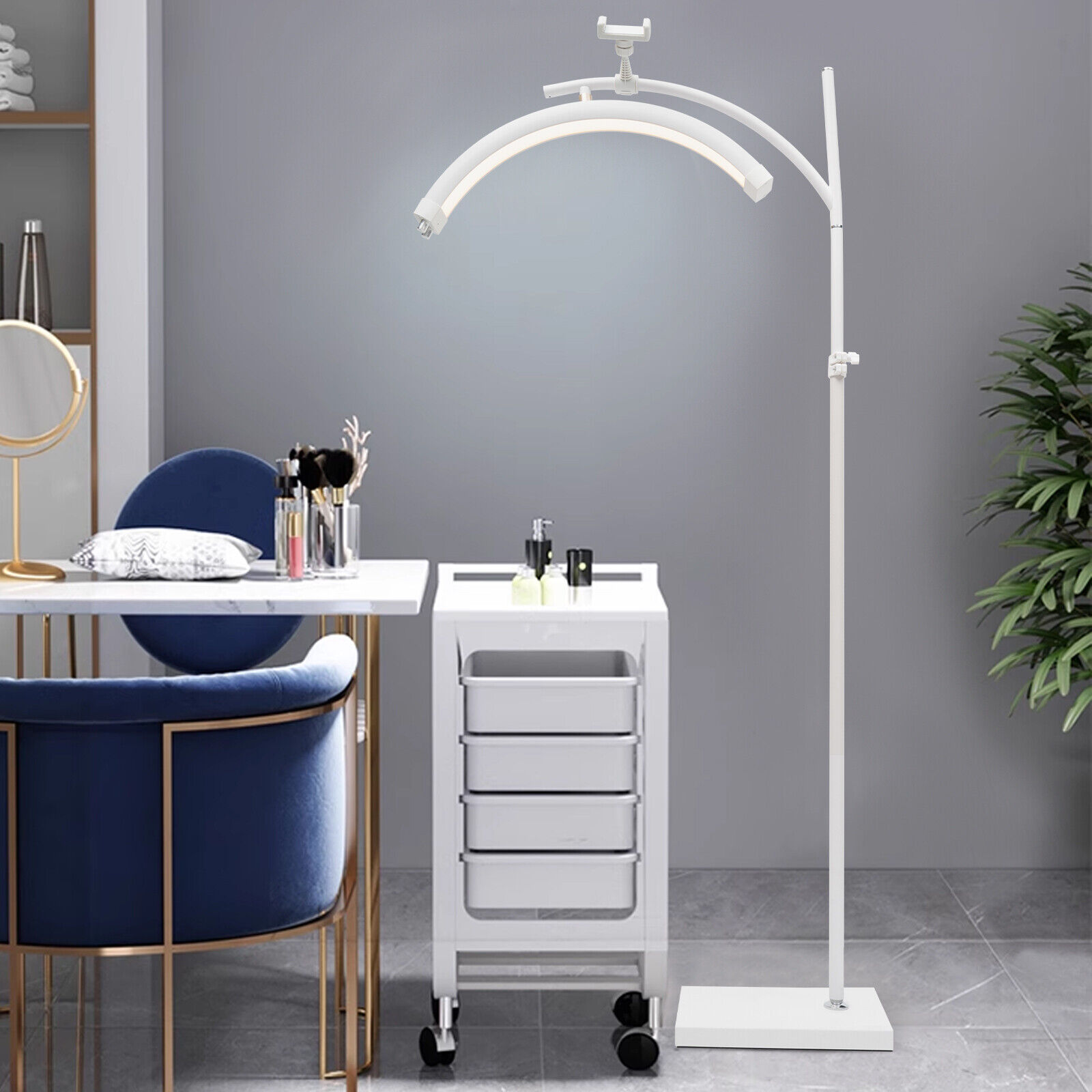 Miumaeov Circular Arc Vertical Half Moon Lamp Lash Light Esthetician Light for Eyelash