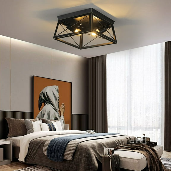 Miumaeov Classic Ceiling Light Ceiling Lighting Fixture Industrial Farmhouse Flush Mount