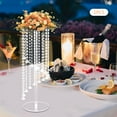 thumbnail image 1 of Miumaeov Clear Acrylic Tall Vases for Centerpieces 2 Pcs Tabletop Flower Vase Flowers Stand with Chandelier Crystals Centerpiece Wedding Decoration Table Geometric Crystal Centerpiece Stands, 1 of 14