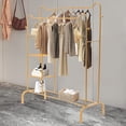 thumbnail image 1 of Miumaeov Clothes Rack Metal Garment Rack Skirts Dress Display Rack Free Standing Gold, 1 of 10