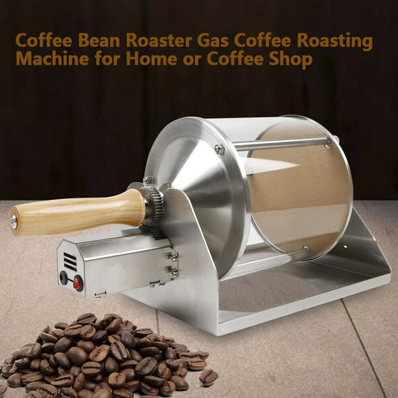 Miumaeov Coffee Bean Roaster Machine Small Household Gas Stove Coffee Bean Roasting Machine 400g Capacity Coffee Bean Baker for Home Kitchen Cafe Shop