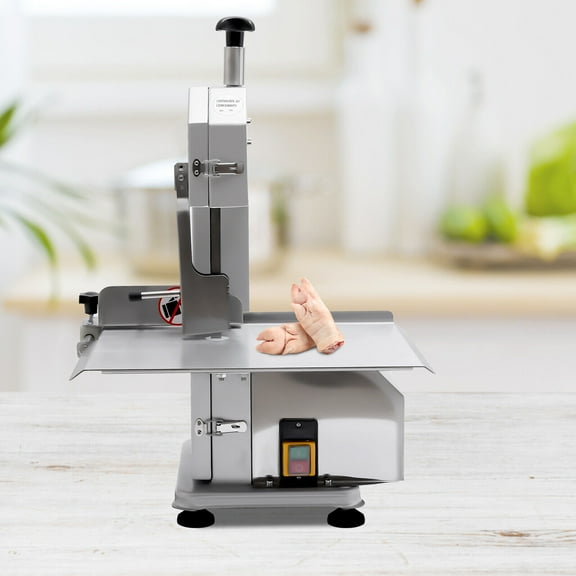 Miumaeov Commercial Meat Bone Saw Cutter 650W 110V Electric Frozen Meat Cutter Cutting Machine Pig Hoof Cutter Adjustable Slice Thickness