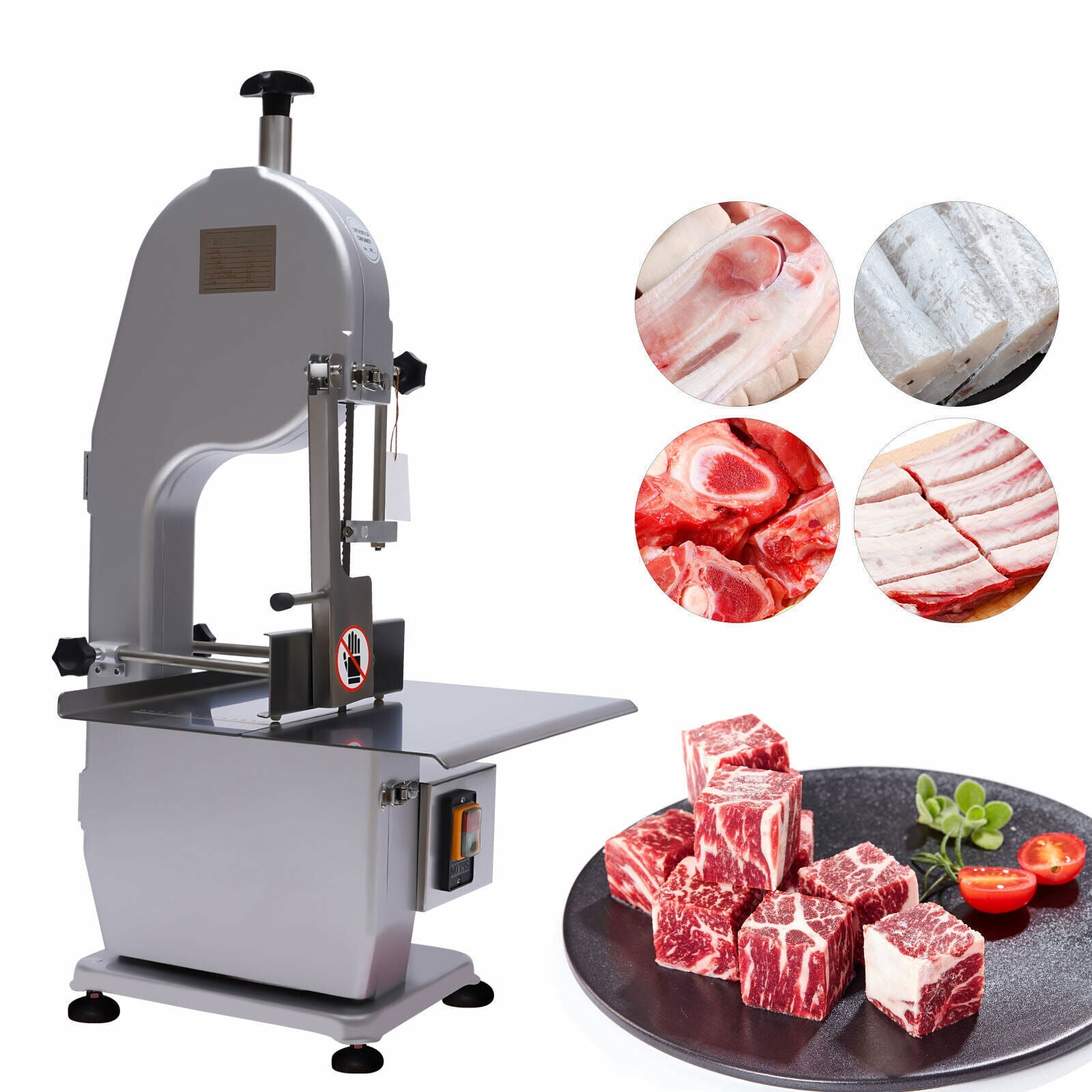 Miumaeov Manual Frozen Meat Slicer, Stainless Steel Meat Cutter, Bone  Cutter Manual Ribs Chopper for Fish Chicken Beef Frozen Meat Home Cooking