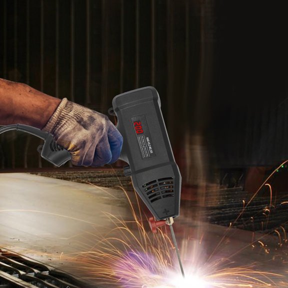 Miumaeov Compact Portable Handheld Welding Machine Kit 110V Digital Stick Welder with Adjustable Current Toolbox Folding Helmet Welding Brush Welding Rod for Stainless Steel Aluminum Pig Iron