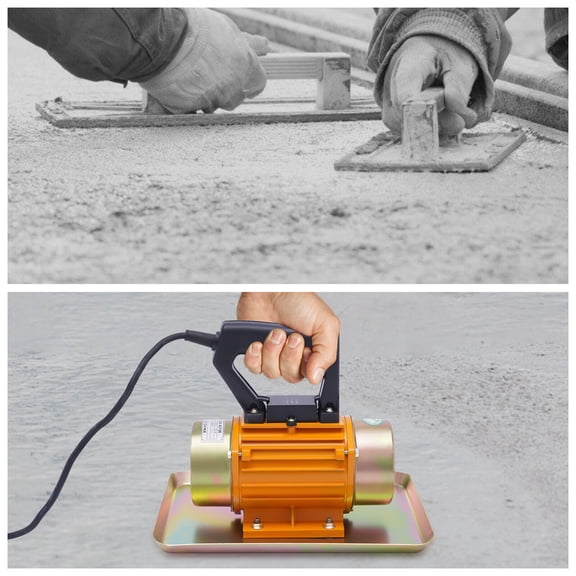 Miumaeov Concrete Vibrator Motor 250W Electric Handheld Cement Vibrating Motor Machine Portable Concrete Vibrator Machine Cement Mortar Flat Plate Trowel 3500 RPM