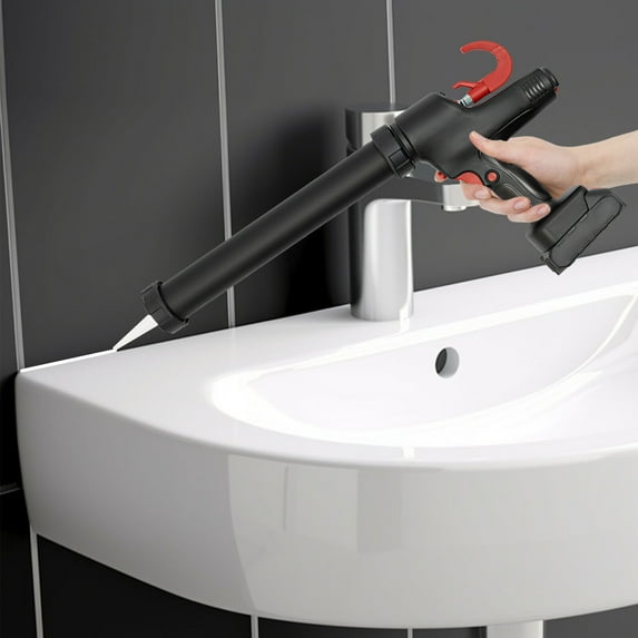 Miumaeov Cordless Caulking Gun with 6 Adjustable Speeds Handheld 21V Battery Operated Caulk Gun Electric Adhesive Caulking Gun Tool Kit with Toolbox