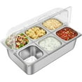 thumbnail image 1 of Miumaeov Countertop Food Display Container Ice Food Serving Tray 6 Pans Chilled Buffet Condiment Dispenser Appetizer Spice Fruit Cold Serving, 1 of 13