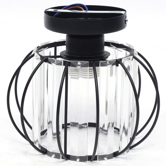 Miumaeov Crystal Chandelier Flush Mount Ceiling Light Fixture Modern Ceiling Lamp For Aisle Hallway