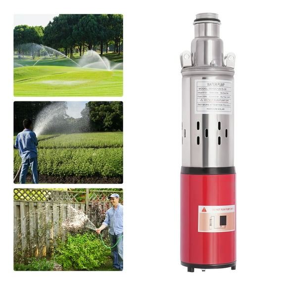 Miumaeov DC12V Submersible Pump Deep Well Water Pump Stainless Steel Agricultural Irrigation Pump 180W 4500Rpm