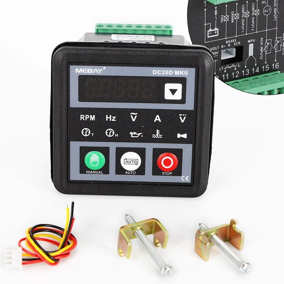 Miumaeov DC20D MKII Genset Controller Module Control Panel with Cable for Engine or Generator