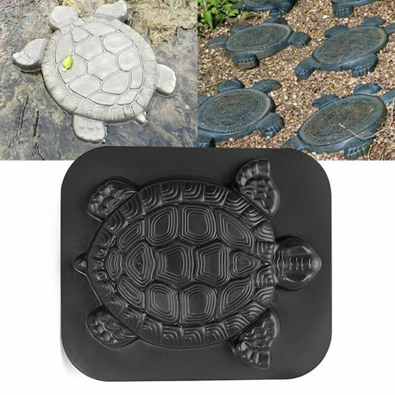 Miumaeov DIY Turtle Concrete Plaster Mold Stepping Stone Cement Mould Tortoise Parving Mold Garden Decor