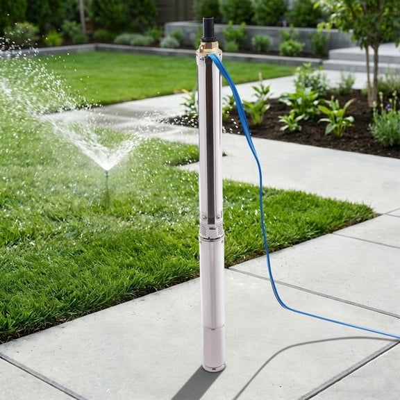Miumaeov Deep Well Pump, 3420RPM Deep Well Submersible Pump, 134.5FT Head, 11.89gal Flow Rate & High Efficiency, Stainless Steel Submersible Well Pump