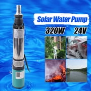 Miumaeov Deep Well Pump DC 24V 320W Deep Well Submersible Solar Water Pump Farm Ranch Irrigation Pump Kit 22 GPM Flow 82ft Lift 5000 RPM