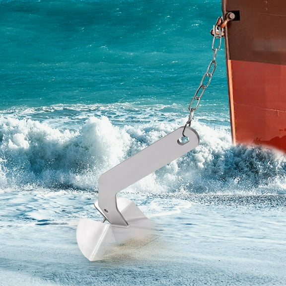 Miumaeov Delta Style Wing Anchor 32 Lb / 15 Kg Stainless Steel Boat Anchor 28-42 FT Boat