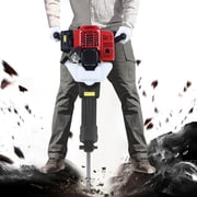 Miumaeov Demolition Jack Hammer 52CC, Gas Powered Concrete Breaker 1500 BPM, 2-Stroke Heavy Duty Jackhammer for Rock Breaking Wall Drilling, Black Red