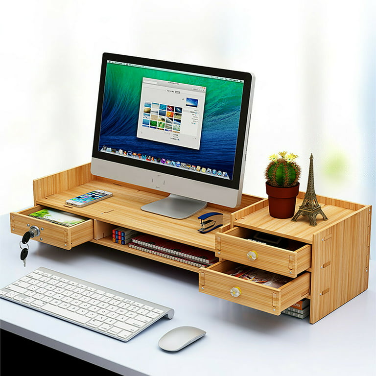 Wood Desk Organizer, Office Desk Accessories, Personalized, Keyboard Rack,  Home Desk Storage, Docking Station, Unique Gift for ALL 