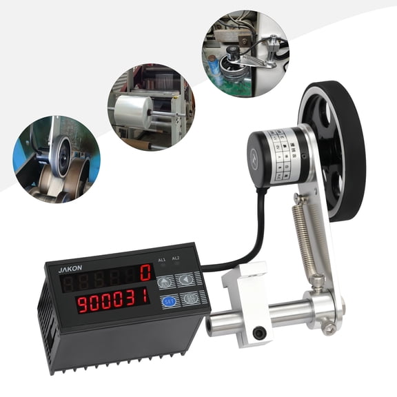 Miumaeov Digital Length Meter Counter Mechanical Length Counter Single Measure Wheel Unit in Feet Meter with Control Function 0-999999