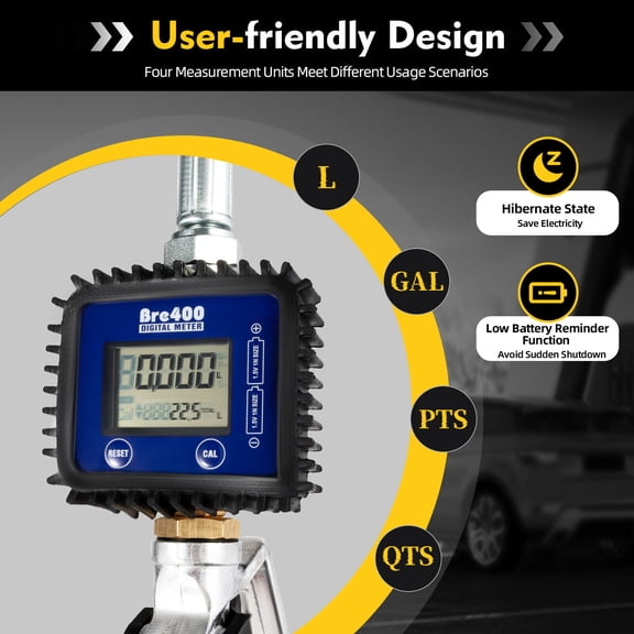 Miumaeov Digital Oil Gun With Flow Meter Quantitative Oil Dispensing Gun For Gas Station