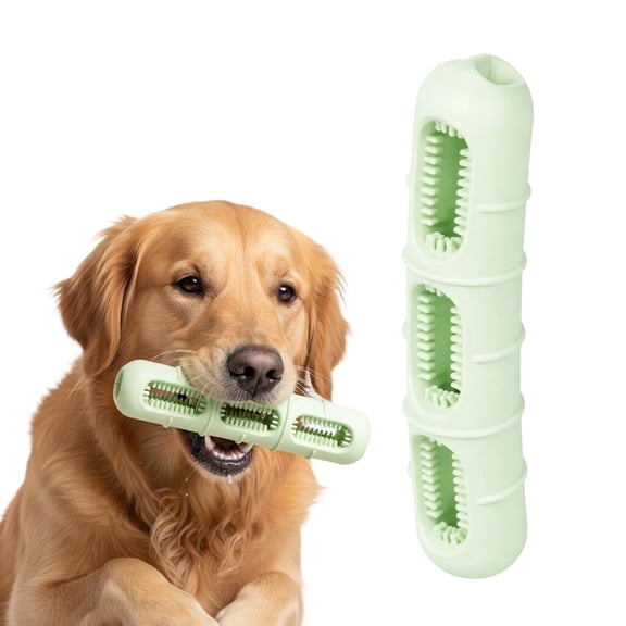 Miumaeov Dog Toothbrush Chew Toy, Bite and Brush Dental Toy for Dogs with Bristle Texture, Puppy Teething Toys for Plaque Removal, Food-Grade TPE