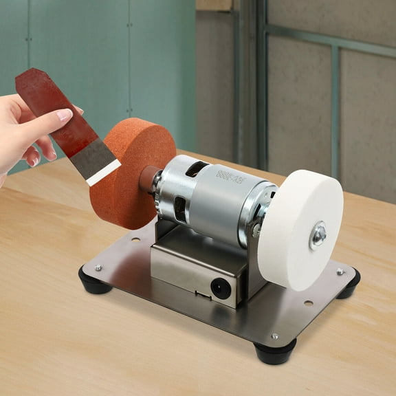 Miumaeov Electric Benchtop Grind Sander Adjustable Variable Speed Stainless Steel Table Grinding Machine
