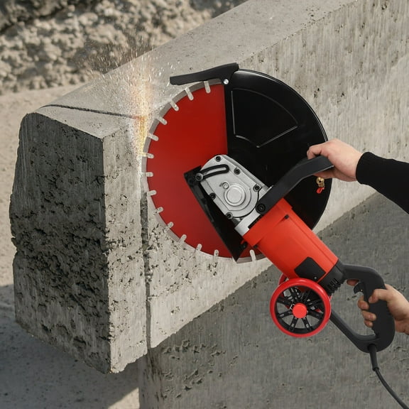 Miumaeov Electric Concrete Cutting Saw Circular Concrete Cutter Saw w/Saw Blade 4000W