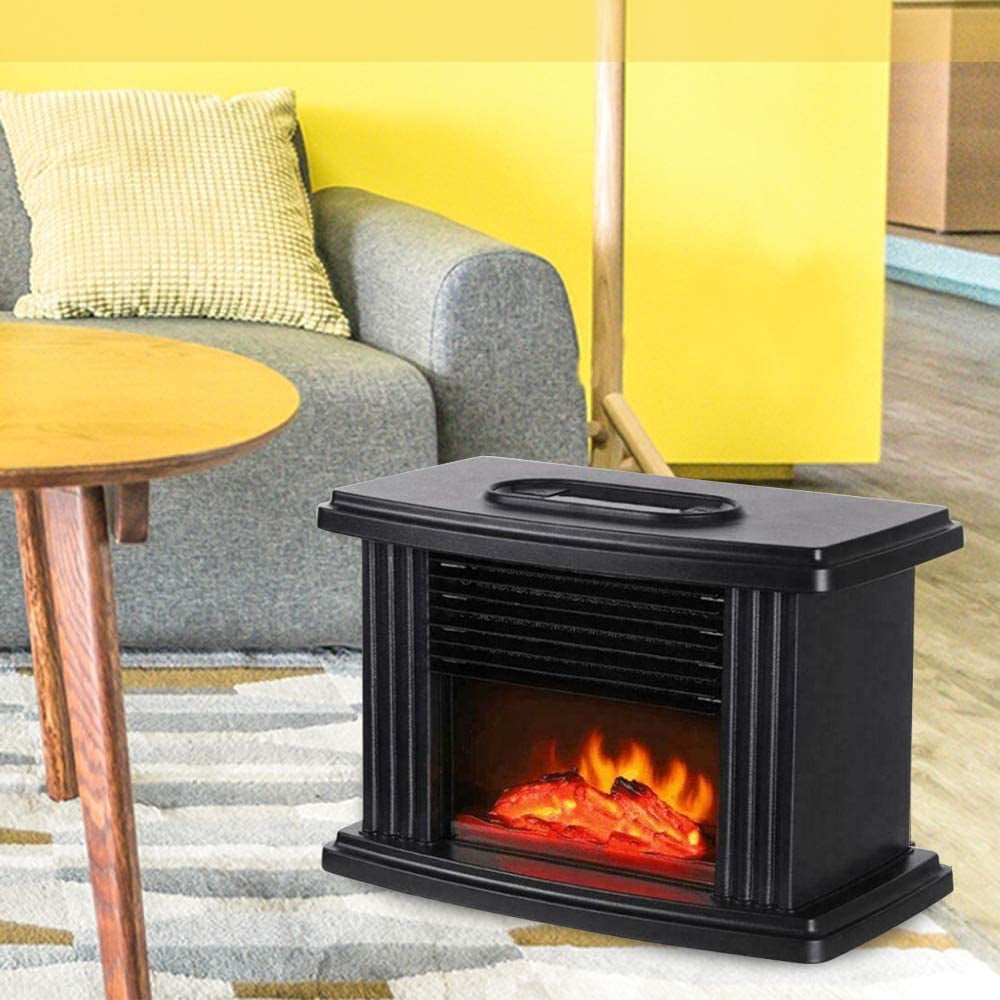 Miumaeov Electric Flame Heater Portable Fireplace Space Warmer Air