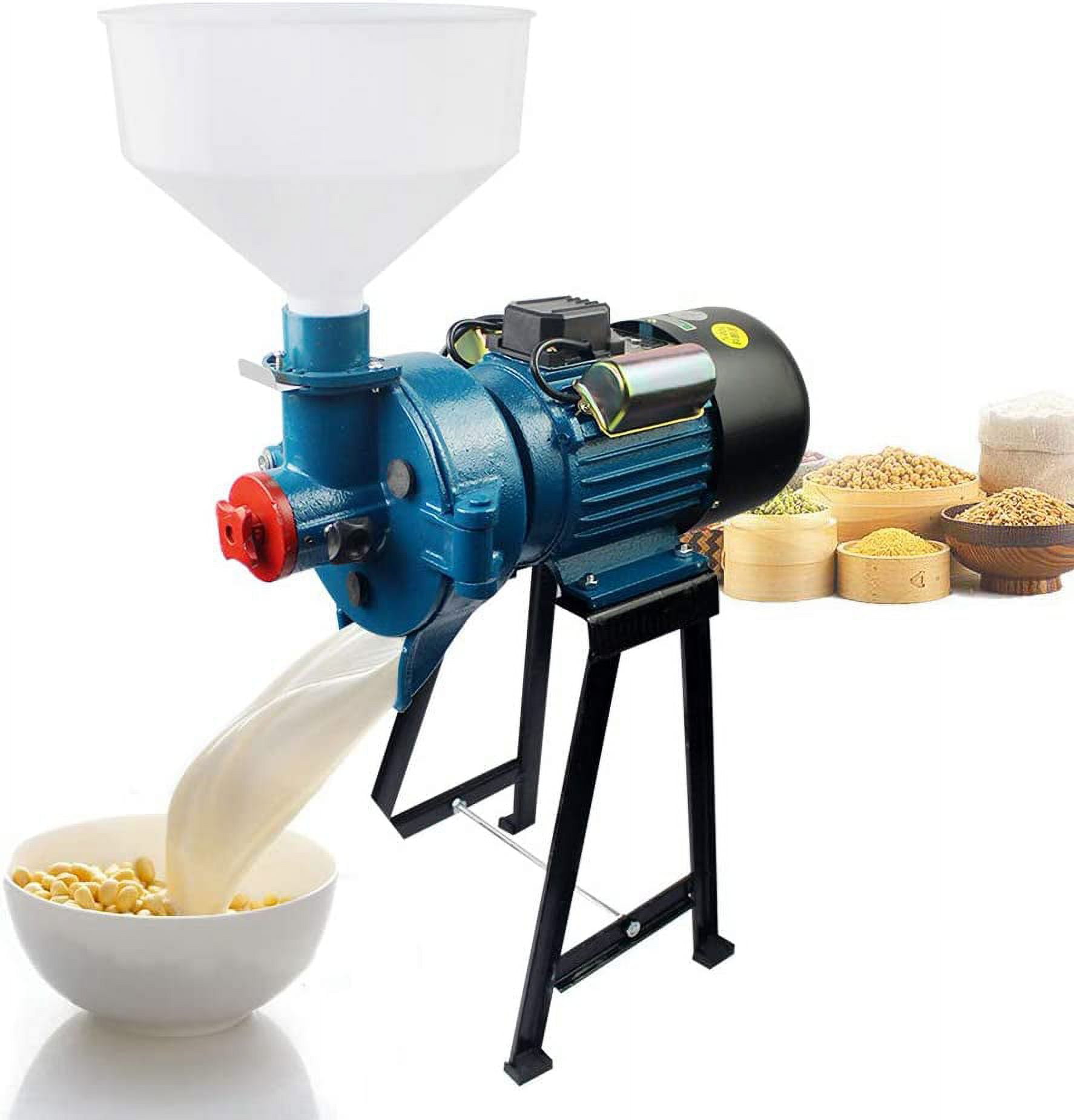 Miumaeov Electric Grain Mill-Mill Grinder Animal Poultry Feed Mill Corn Soybean Coffee Wheat Rice Wheat GrainMachine W/Funnel