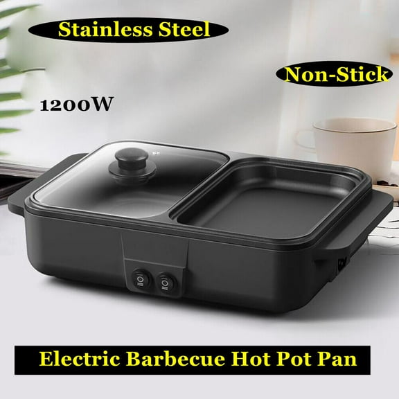 Miumaeov 29 x 22 x 11 cm 1200W Flat-Top Grill with Digital Temperature Control