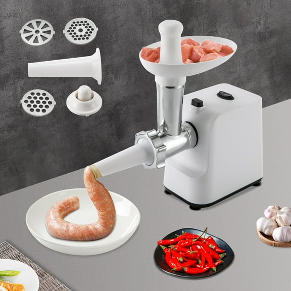 Miumaeov Electric Meat Grinder Stainless Steel Meat Grinder with 3-layers Spiral Shaft 45° inclined blade Sausage Stuffer Maker with 3 Grinding Plates for Home & Kitchen