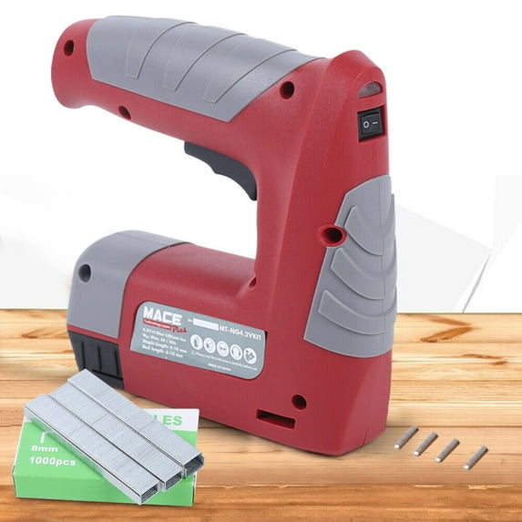 Miumaeov Electric Nailer Woodworking Nail Staple Gun Rechargeable Stapler for T53 T40 T47 Nails 9.45 x 8.27 x 1.97 inches