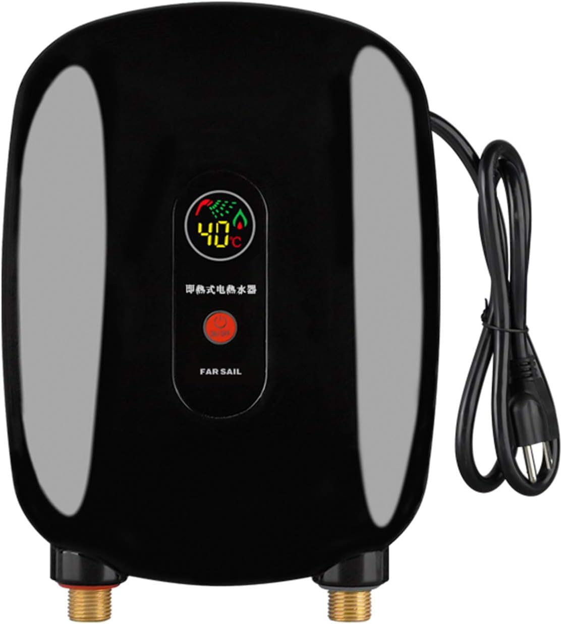 Miumaeov Electric Tankless Water Heater, 110V 3000W Mini Electric Tankless Instant Hot Water Heater Instant Electric Water Heater