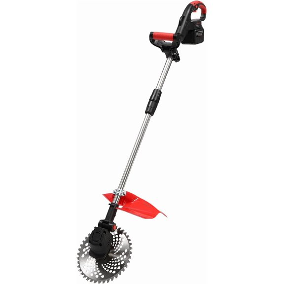 Miumaeov Electric Weed Eater, 21V Lightweight Weed Trimmer with 2 Li-Ion Battery & 11 Cutting Blades, Weed Wacker for Lawn Yard Garden Bush Trimming & Pruning