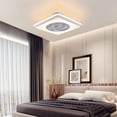 thumbnail image 1 of Miumaeov Enclosed Ceiling Fan with LED Lights 20" Square Modern Ceiling Fan Light with Remote Control 3 Color Flush Mount Fan Chandelier with Invisible Blades for Bedroom Living Room White, 1 of 19