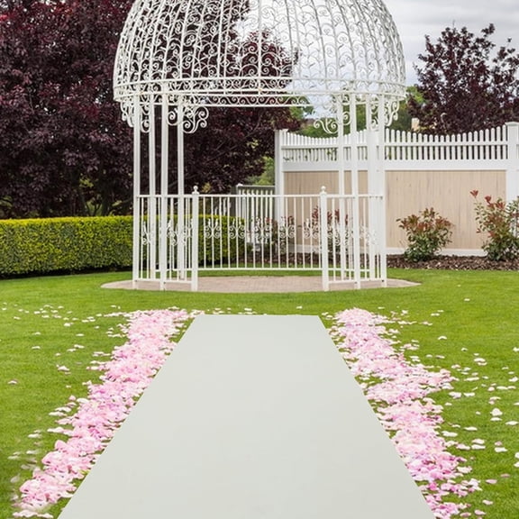 Miumaeov Extra Thick White Carpet Runner, 33x 3ft White Aisle Runner for Wedding Ceremony Slip-Resistant Indoor & Outdoor Wedding Aisle Runner