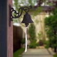 thumbnail image 1 of Miumaeov Faux Bronze Hanging Ship's Bell Vintage Wall Mounted Captain's Bell for Cafes, Restaurants, Schools,  Doorways, 1 of 9