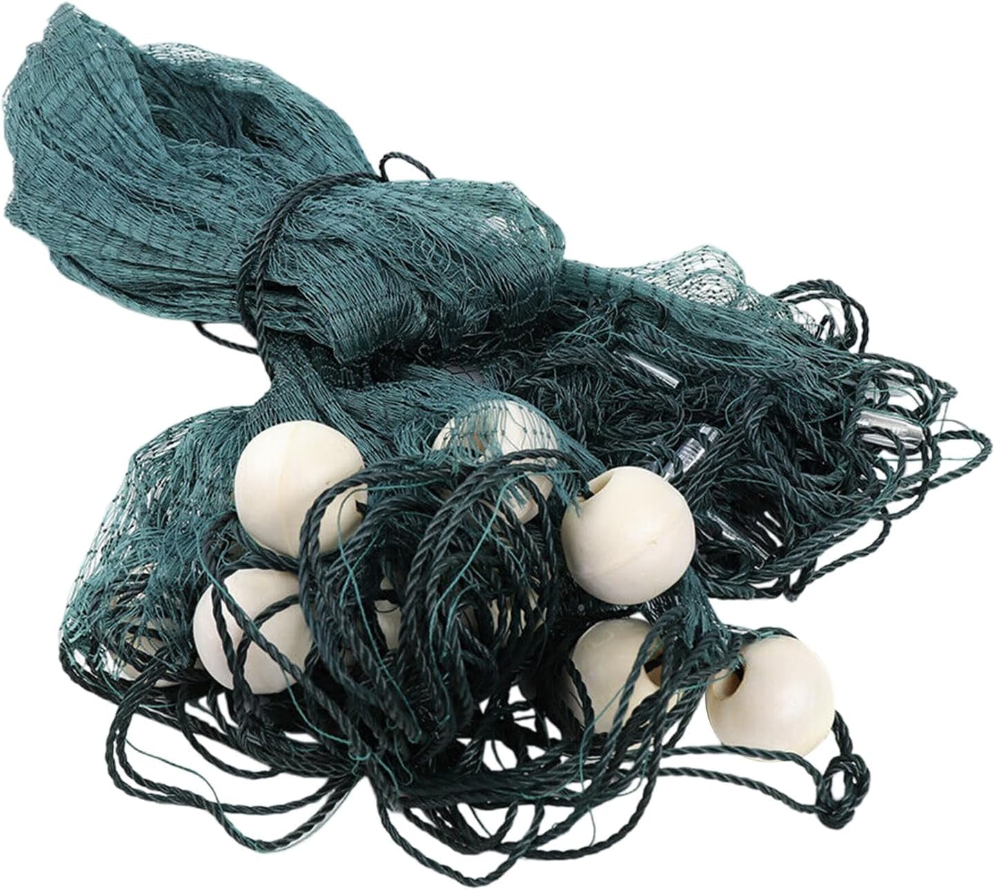 Miumaeov Floating Fishing Landing Net, ﻿Non-Snag Net for Wade Fishing, Fly Fishing, & Kayak Fishing,Fishing Cast Monofilament Net Beach Seine Net, Green,6.5x33FT