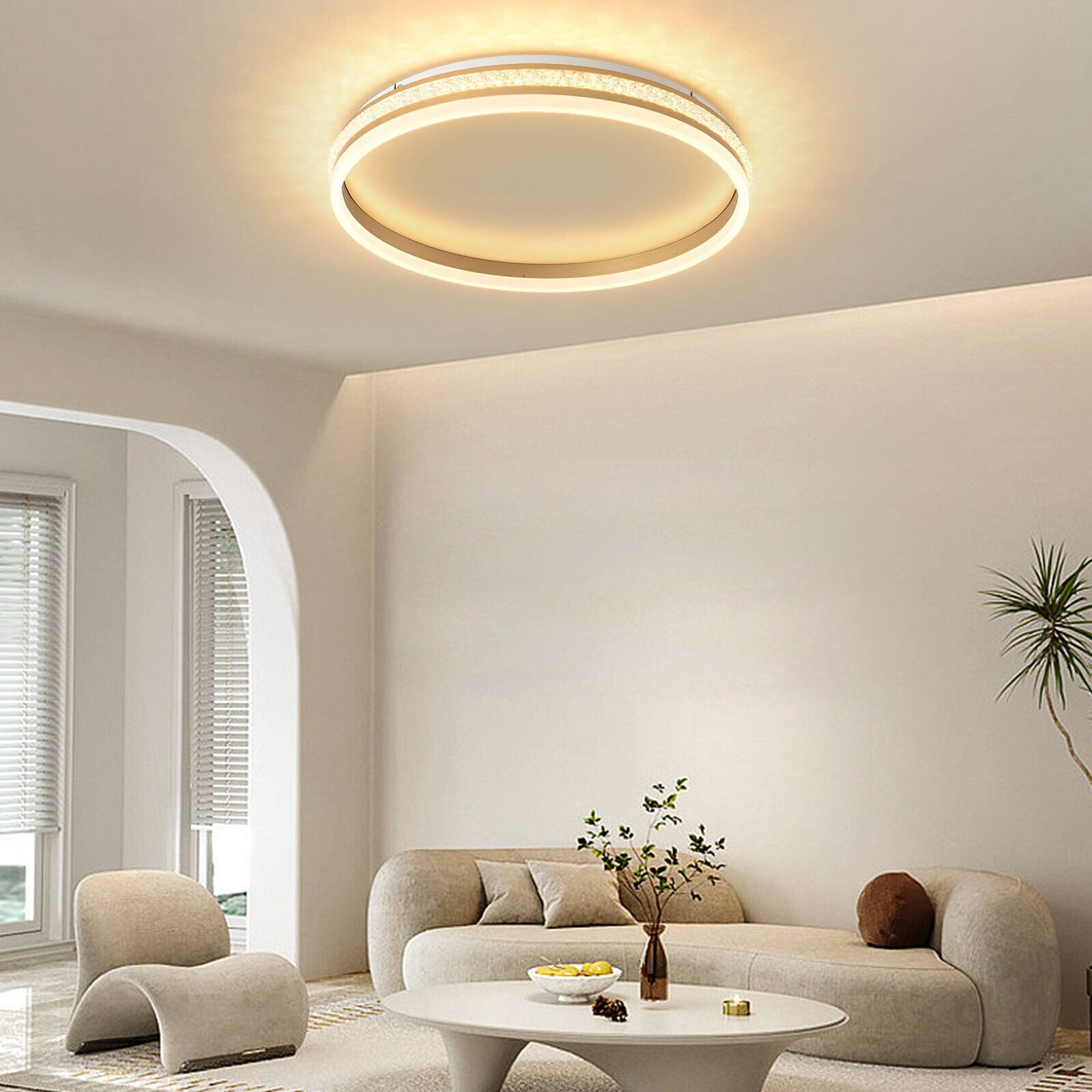 Miumaeov Flush Mount Ceiling Light Fixtures 51W Dimmable LED Light with ...