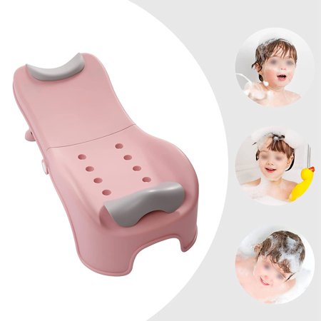 Miumaeov Foldable Bath Seat Household Shampoo Chair Kids Hair Recline Seat Adjustable