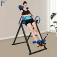 thumbnail image 1 of Miumaeov Foldable Inversion Table Extended Ankle Lock Handle Back Pain Relief Kit Heavy Duty Back Inversion Table up to 330 lbs Automatic Presser Bar + Safety Belt, 1 of 12