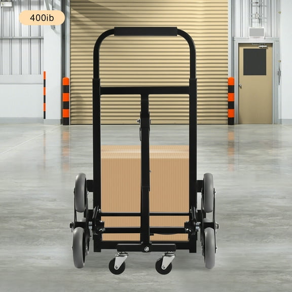 Miumaeov Folding Hand Truck 400/500 Lbs Dolly Cart Heavy Duty Steel Hand Cart with Telescoping Handle Foldable Rolling Hand Truck with Wheels for Warehouse Supermarket