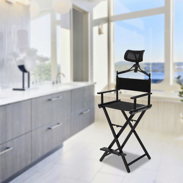 Miumaeov Folding Makeup Artist Chair Tall Director Chair with
